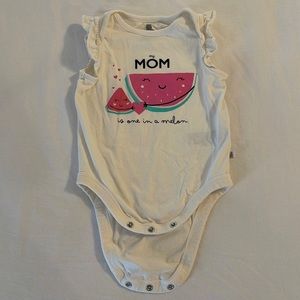 Baby GAP Tank Top Onesie - ‘My Mom Is One in a Melon’ Watermelon Tank (12-18M)
